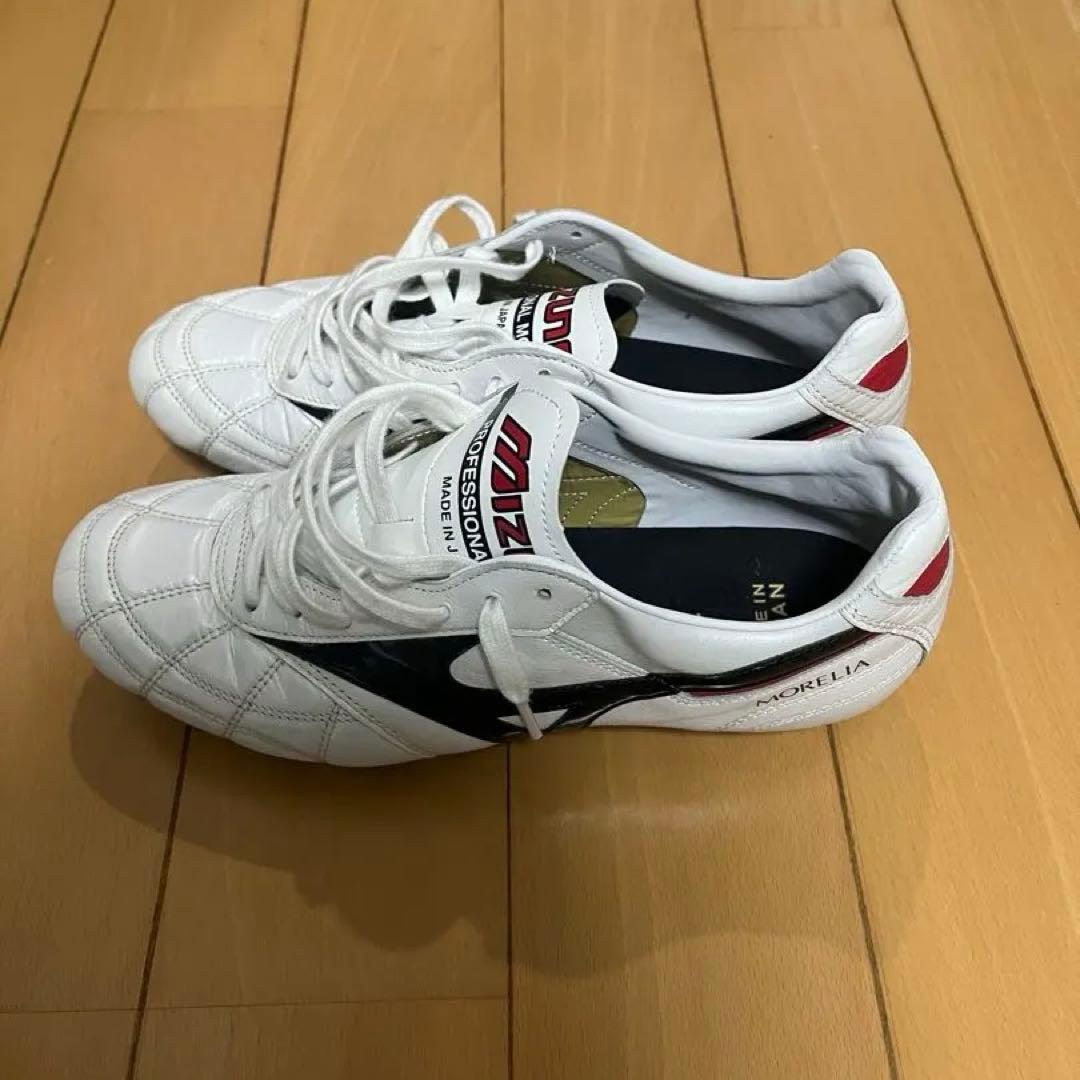 Mizuno Morelia 2 サッカーシューズ ホワイト/ブラック/レッド