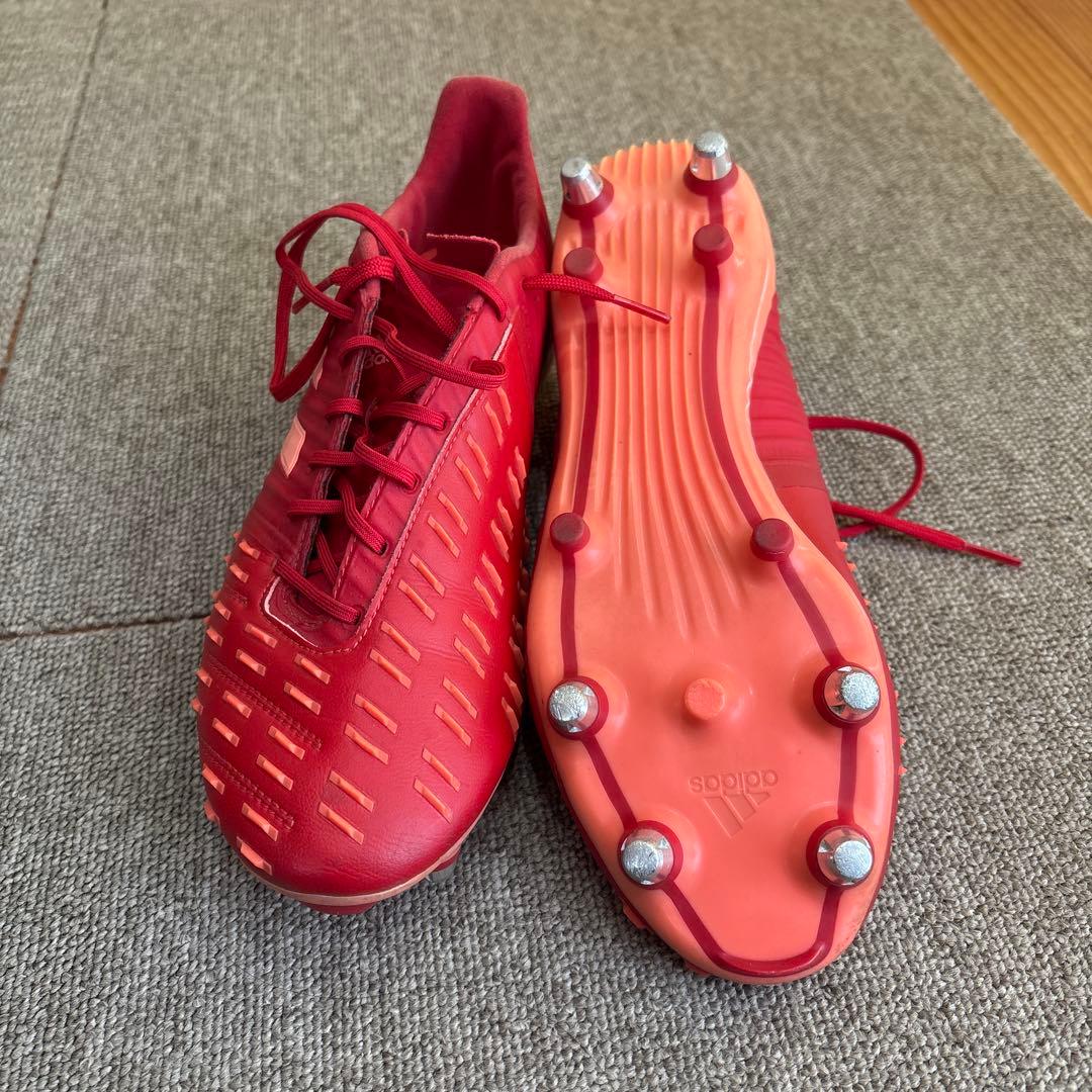 adidas サッカーシューズ レッド スパイク ラグビーシューズ