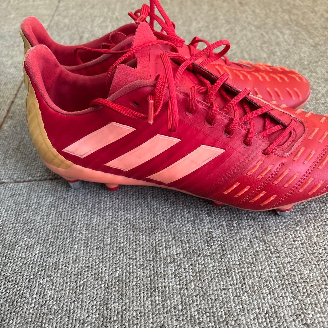 adidas サッカーシューズ レッド スパイク ラグビーシューズ