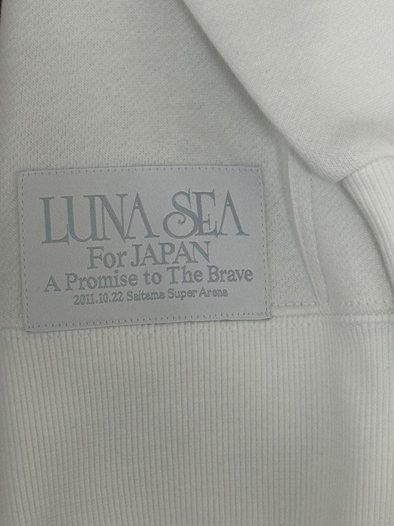 新品同様XL！LUNA SEA FOR JAPANジップパーカー白