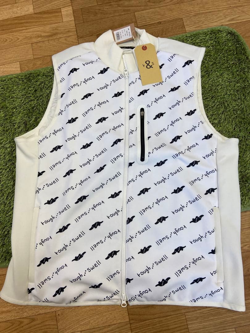 新品正規品【ROUGH&SWELL/XL】ダンボールニット中綿ベストストレッチ