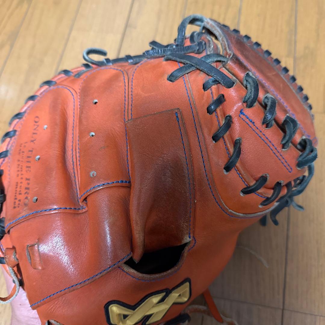 硬式キャッチャーミット ハタケヤマ甲斐拓也選手モデル PRO-M62Vオレンジ