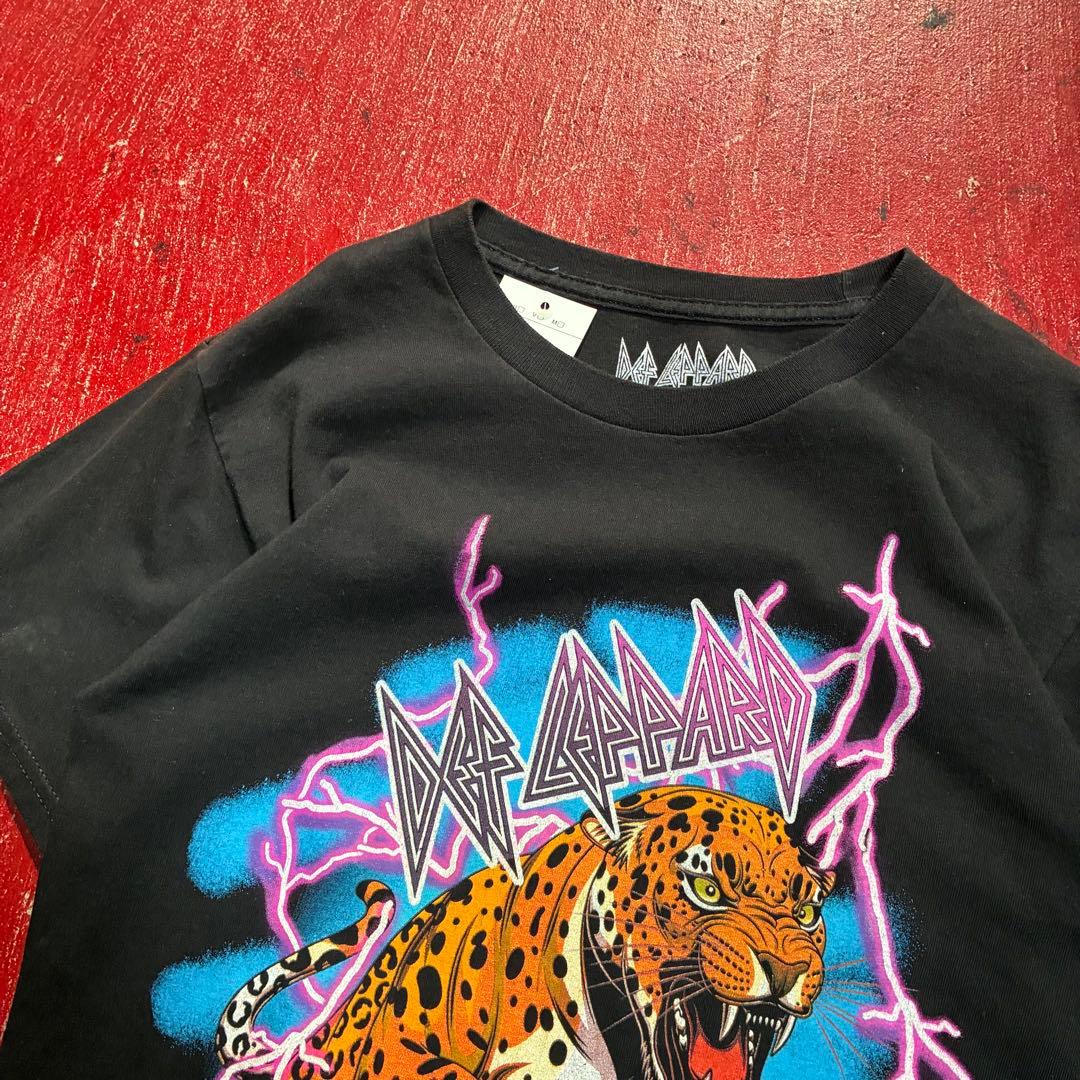 DEF LEPPARD バンドTシャツ　黒　デフレパード　ヒョウ