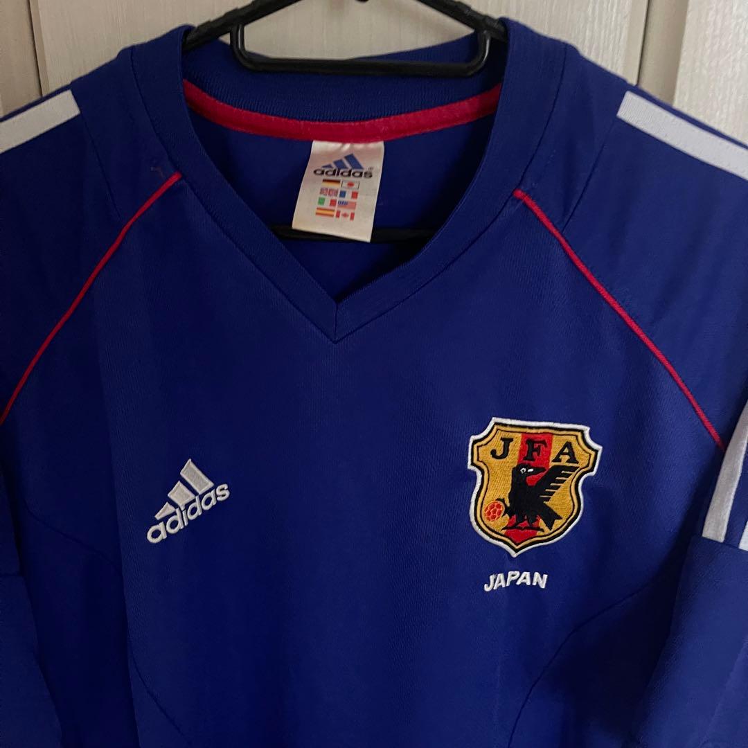 日本代表2002ホームサッカーユニフォームadidas刺繍ロゴワールドカップ