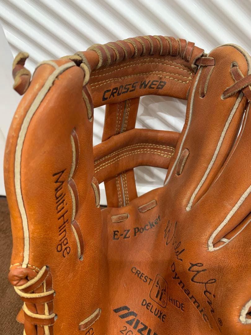 ミズノ ワールドウィン 野球 グローブ 右投げ用 オールラウンド 旧ロゴ 青M