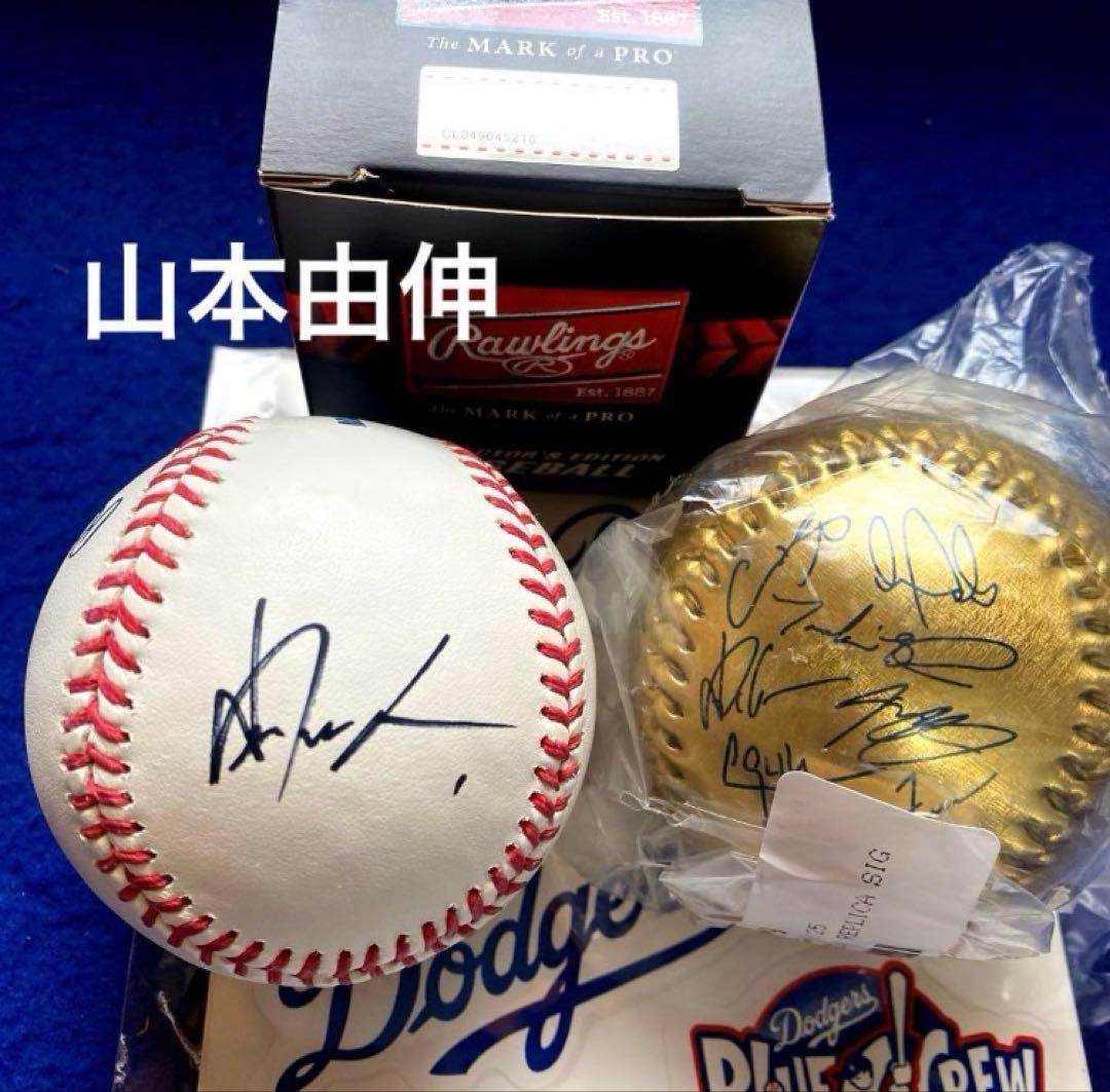 大谷翔平　山本由伸　佐々木朗希　直筆サインボール　記念ボール付