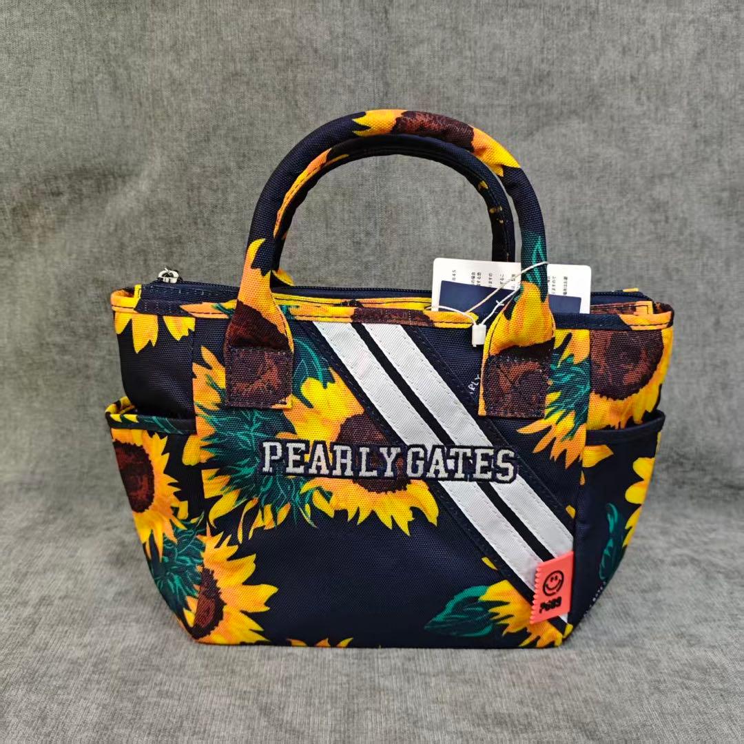 PEARLY GATESカートバッグ ひまわり柄 内外ポケットゴルフ