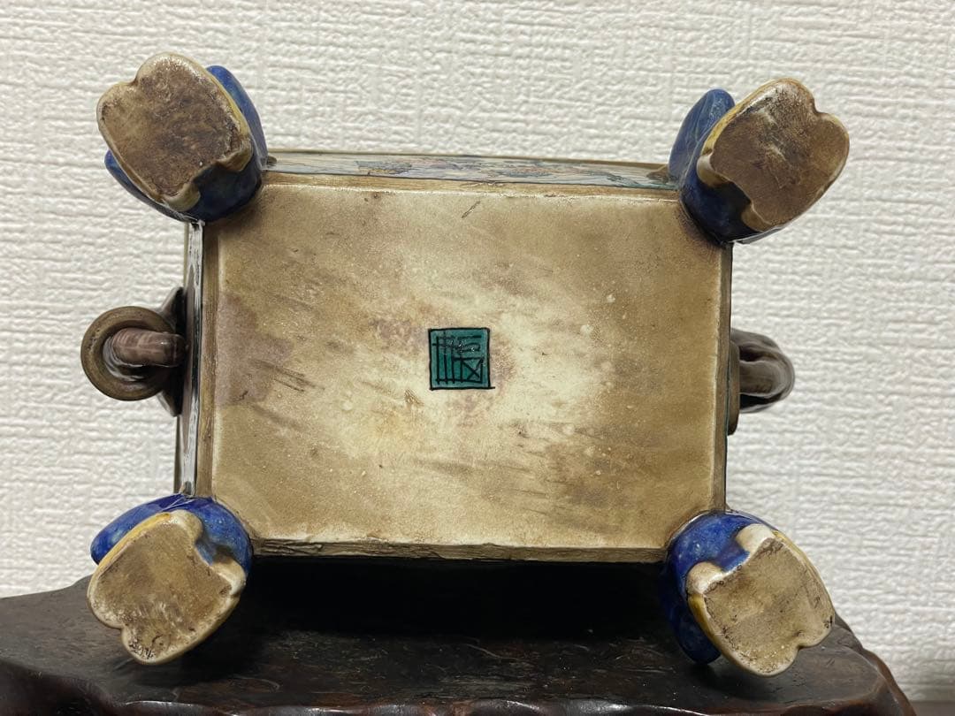 九谷焼風 童子香炉 / 置物 古美術 アンティーク 陶器 細密絵付け