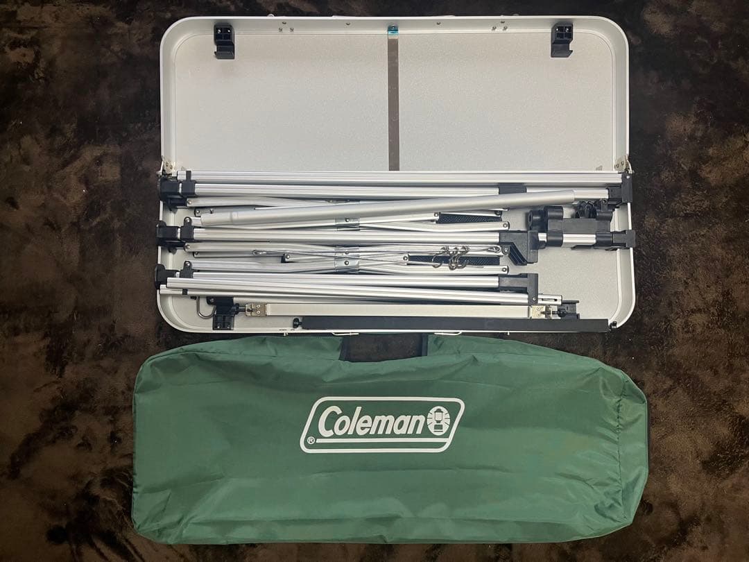【2点】Coleman コンパクトキッチンテーブル+クーラースタンド