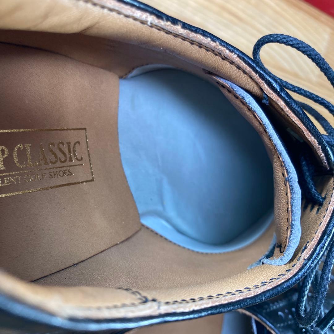 DUNLOP CLASSIC ゴルフシューズ ウイングたチップ ブラック 未使用