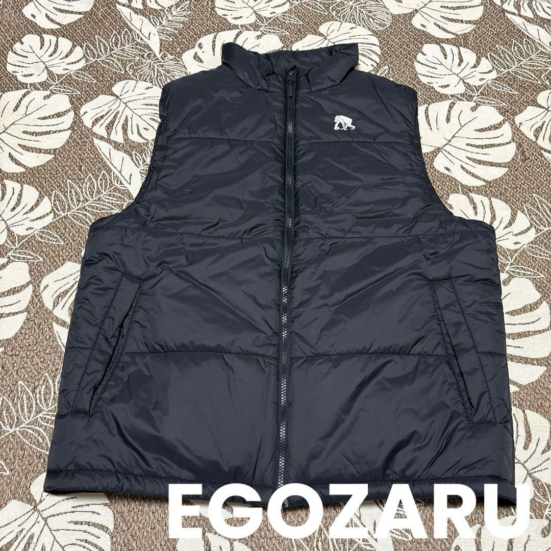 EGOZARU(エゴザル)ダウンベスト　ブラック　L 未使用品　刺繍ロゴ　バスケ