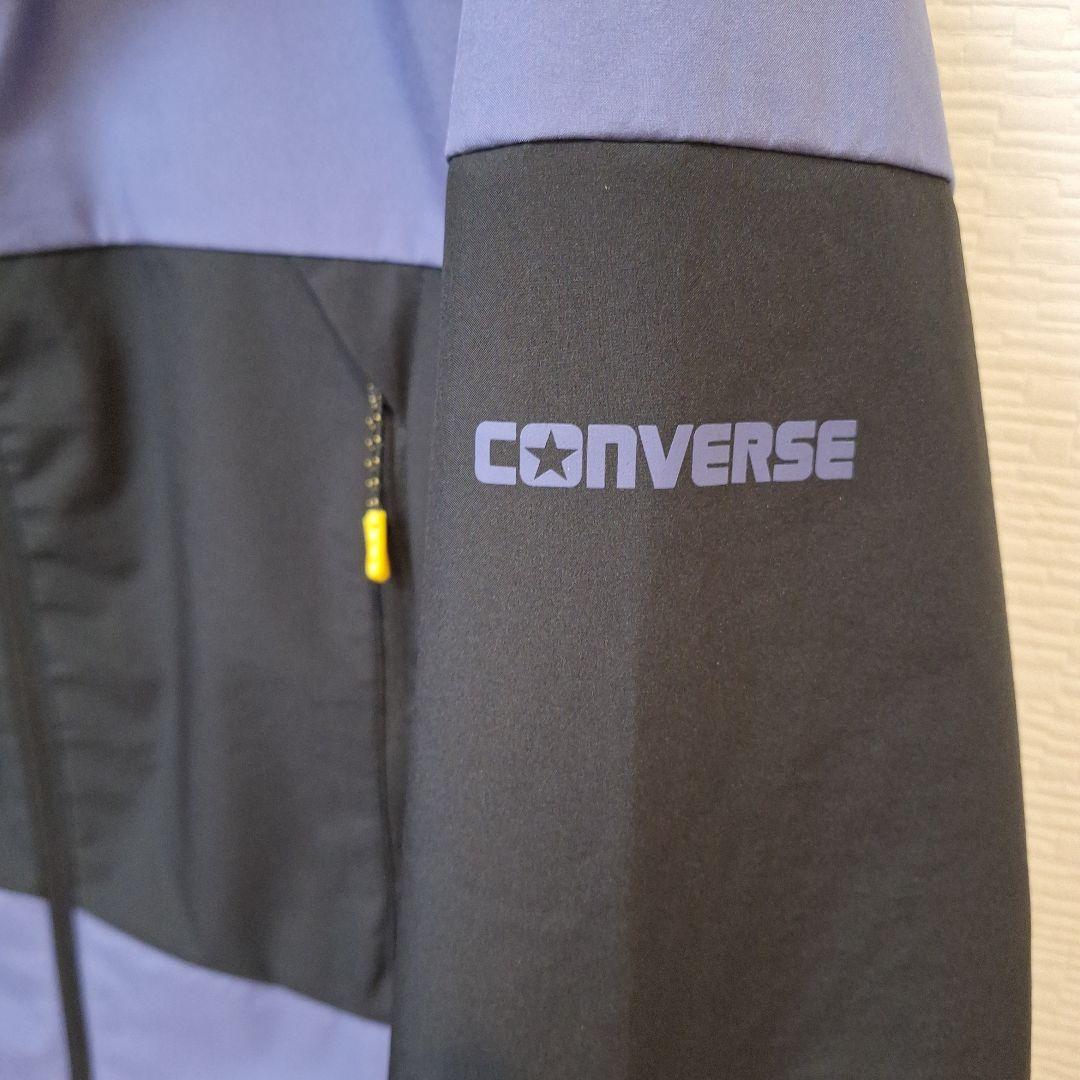 CONVERSE パープル ブラック ジャケット耐水性防風ユーティリティーウエア