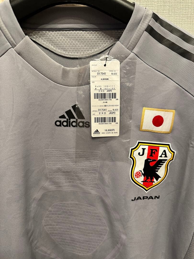 adidas 10/11日本代表 ゴールキーパーユニフォーム Ｏサイズ グレー