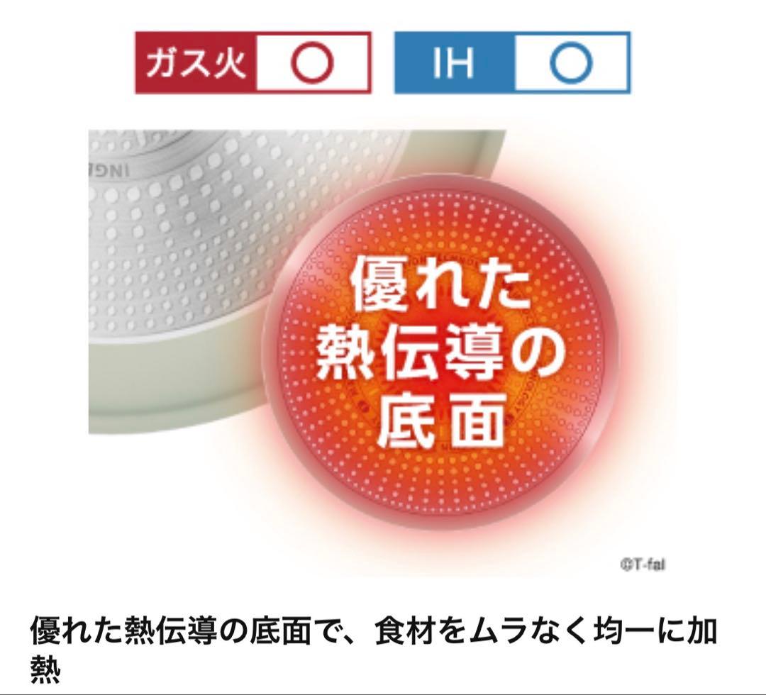 本日特価新発売おしゃれ新品　ティファール　IHミントグリーン　フライパン　2点