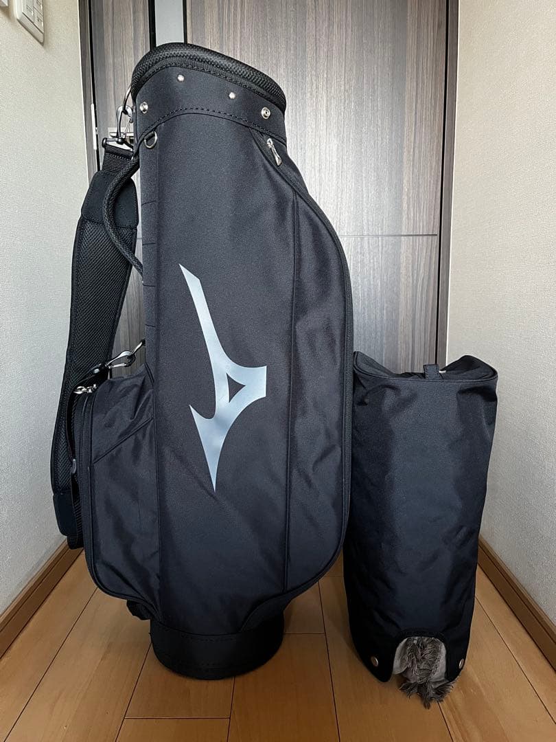 超美品人気ミズノ　MIZUNO カート式キャディバッグ　8.5型　軽量2.1kg