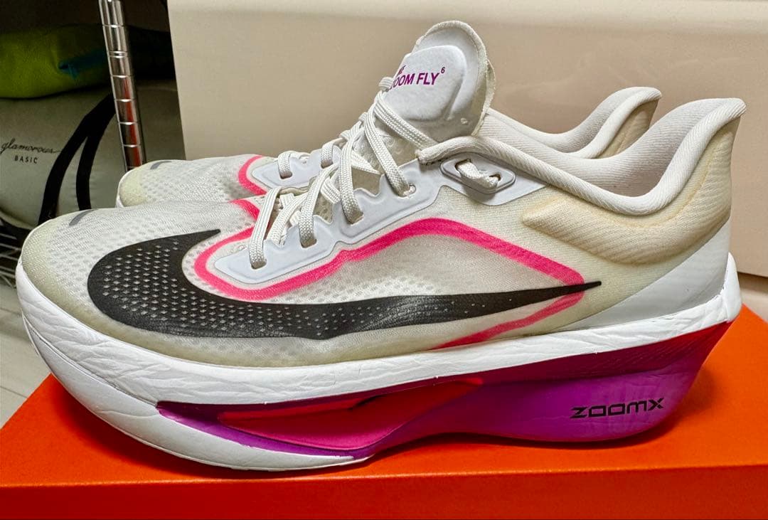 Nike Zoom Fly ホワイト/ピンク/ブラック 26cm