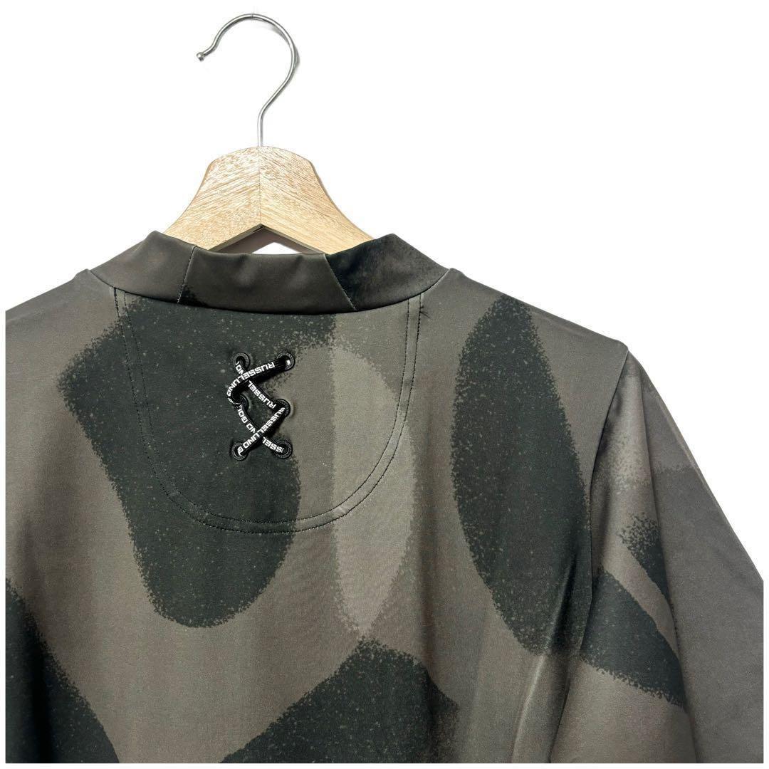 ラッセルノ ゴルフ RSGロゴ スプレー S/S モックネック ブラック L 5