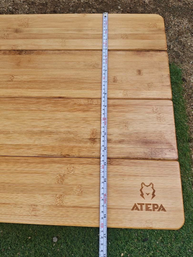 ATEPA アウトドアテーブル バンブー 約90cm x 60cm