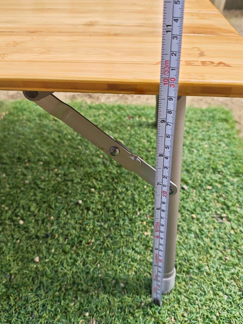 ATEPA アウトドアテーブル バンブー 約90cm x 60cm