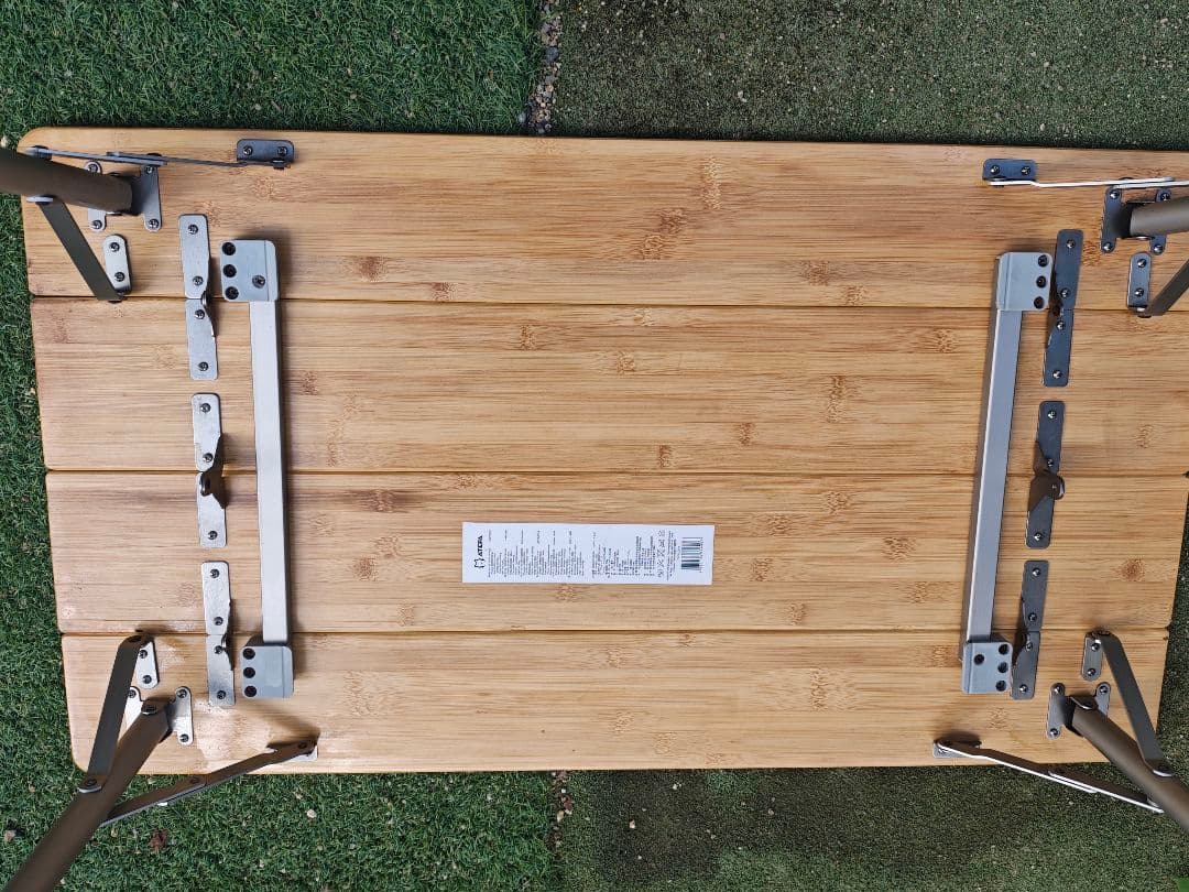 ATEPA アウトドアテーブル バンブー 約90cm x 60cm