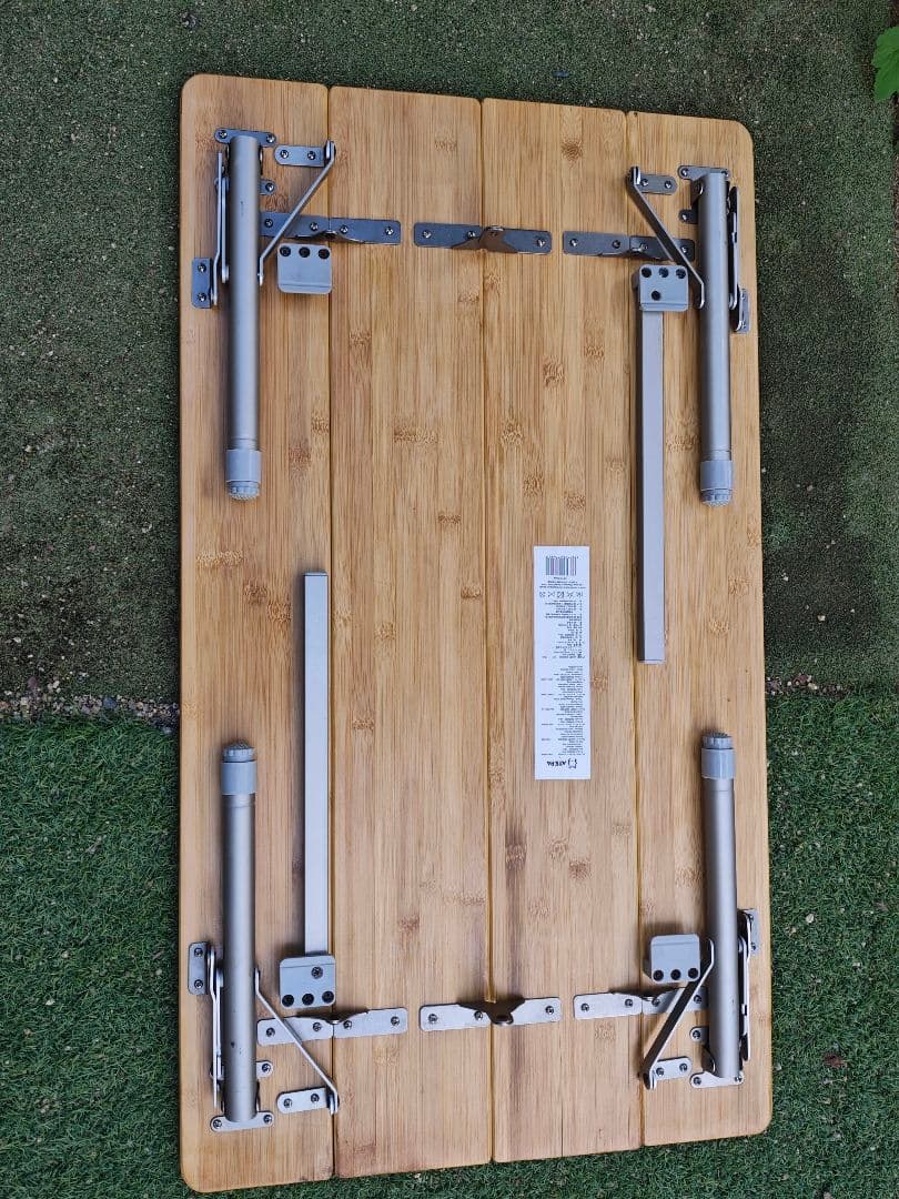 ATEPA アウトドアテーブル バンブー 約90cm x 60cm