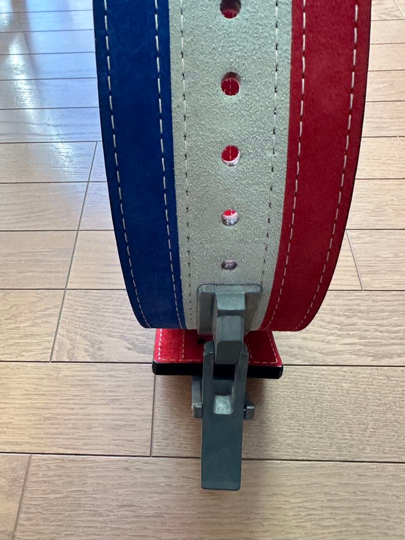 トレーニング・パワーベルト Lサイズ 赤 青 灰色