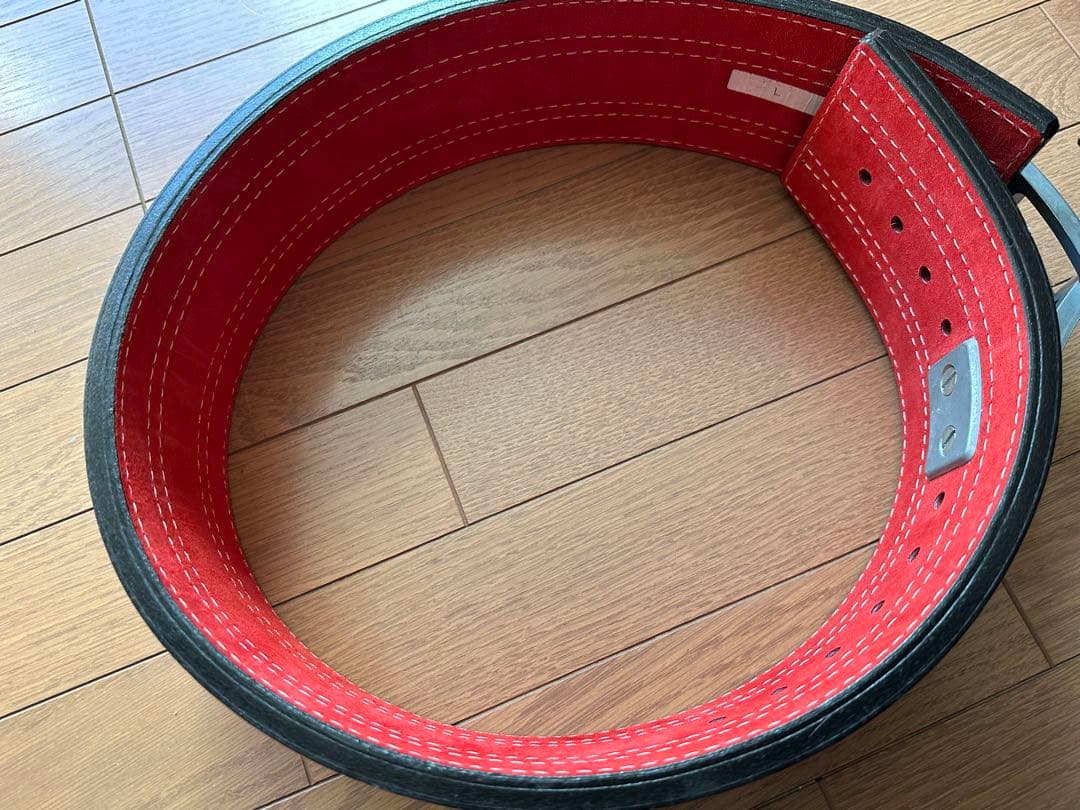 トレーニング・パワーベルト Lサイズ 赤 青 灰色