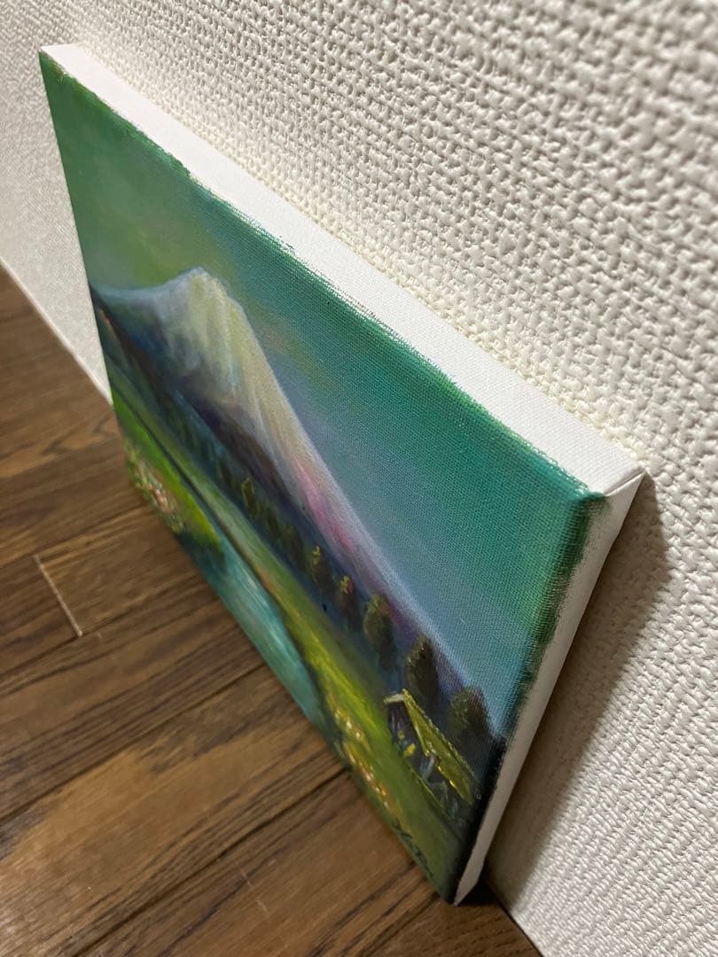 ☆ HaRu 富士山 忍野 富士1点物 真作 原画 絵画 油絵 ♪ F3