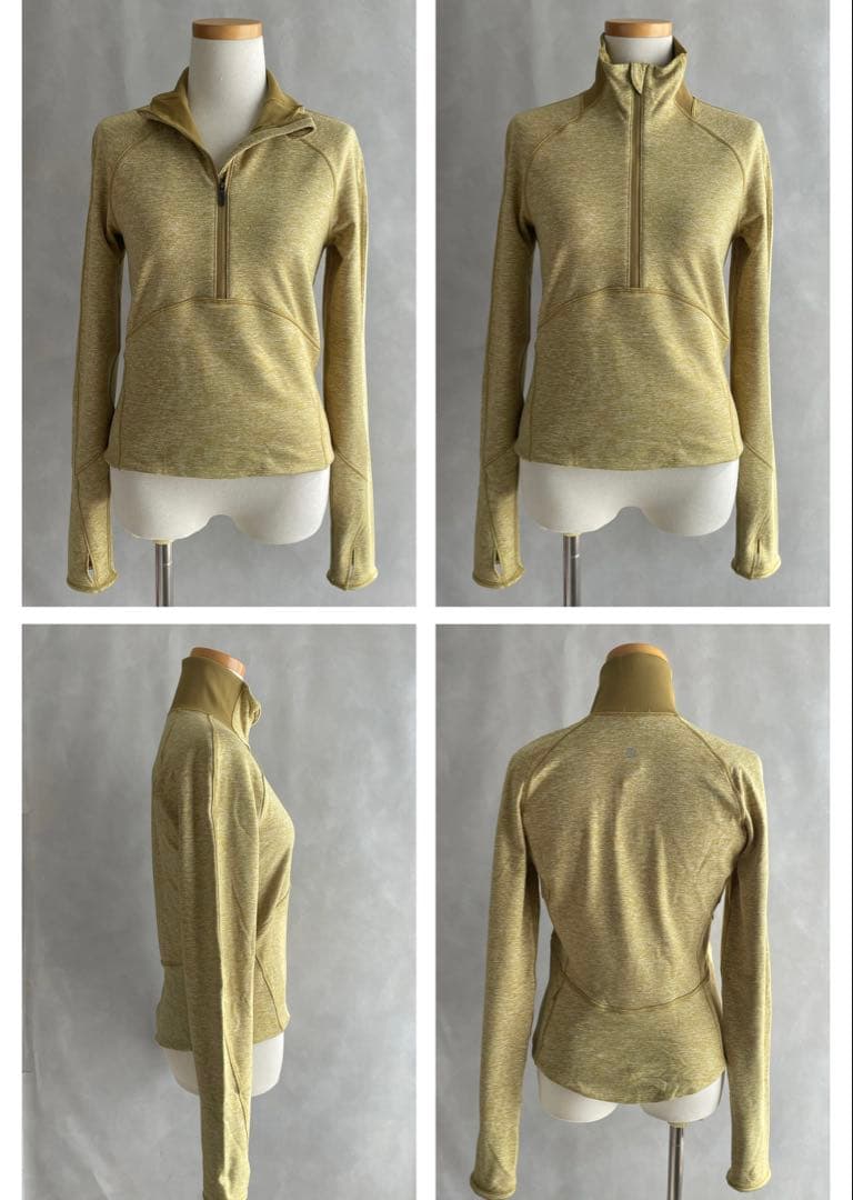 極美品✨ルルレモン　ハーフジップ　クロプド丈トップス　サイズ4 S相当　裏起毛