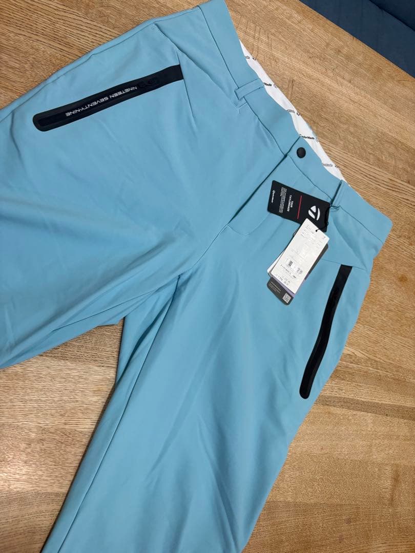 水色 スリムフィット パンツ 新品タグ付き