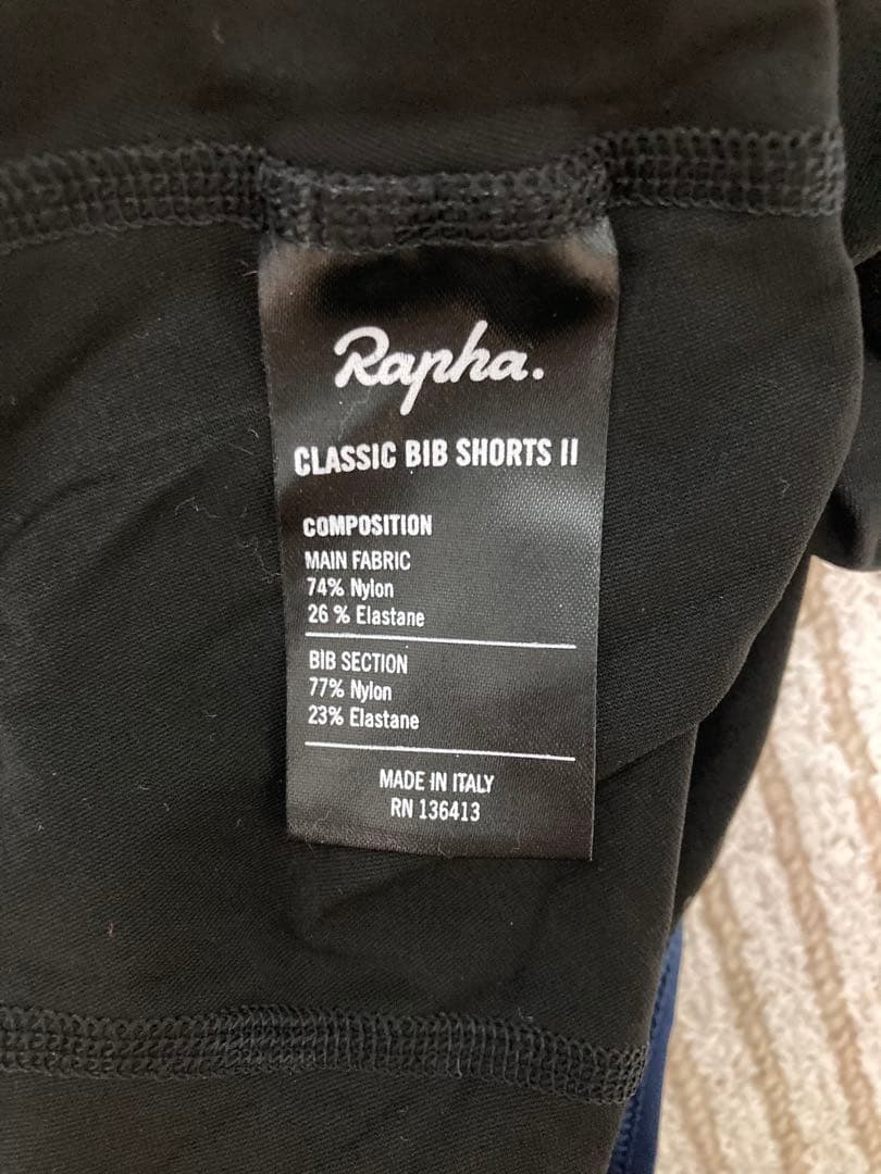 Rapha クラシックビブショーツⅡ ブラック／ブルー　Sサイズ