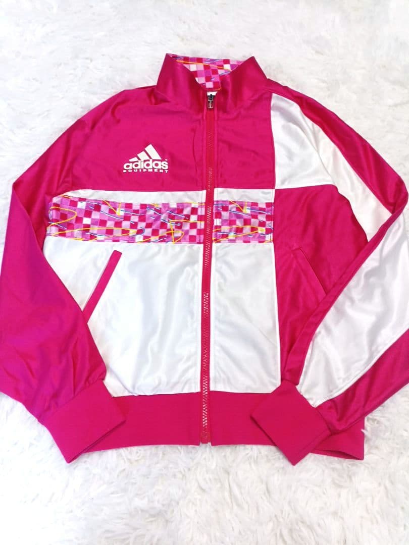 90s アディダス デサント フランス ジャージ セットアップ ピンク S M