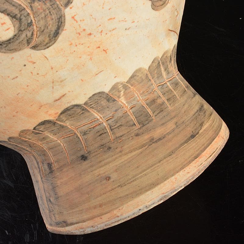 中国　磁州窯白磁　鉄絵花卉文壷　大壷　C　R5598C