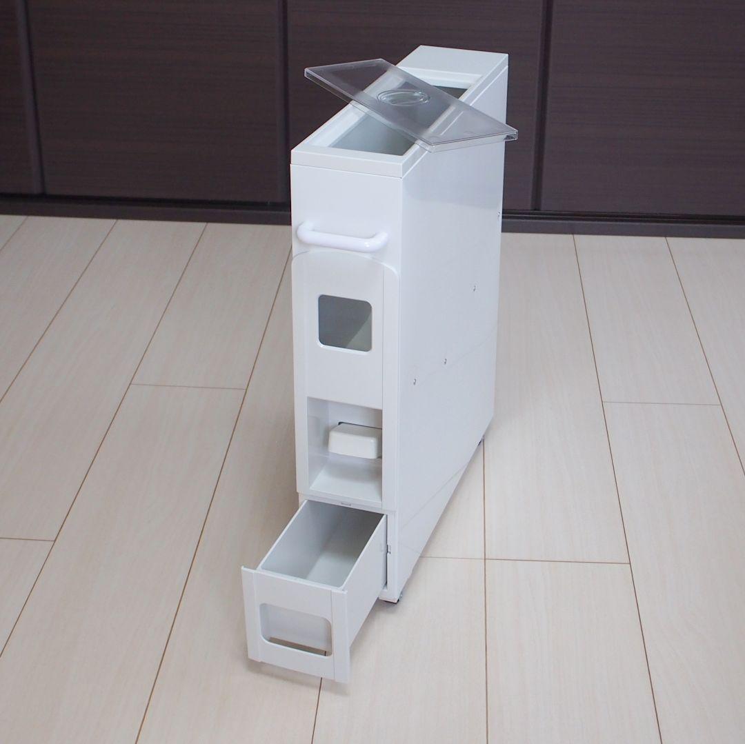 ★白色スリムライスボックス(米びつ) ６kg 未使用品★
