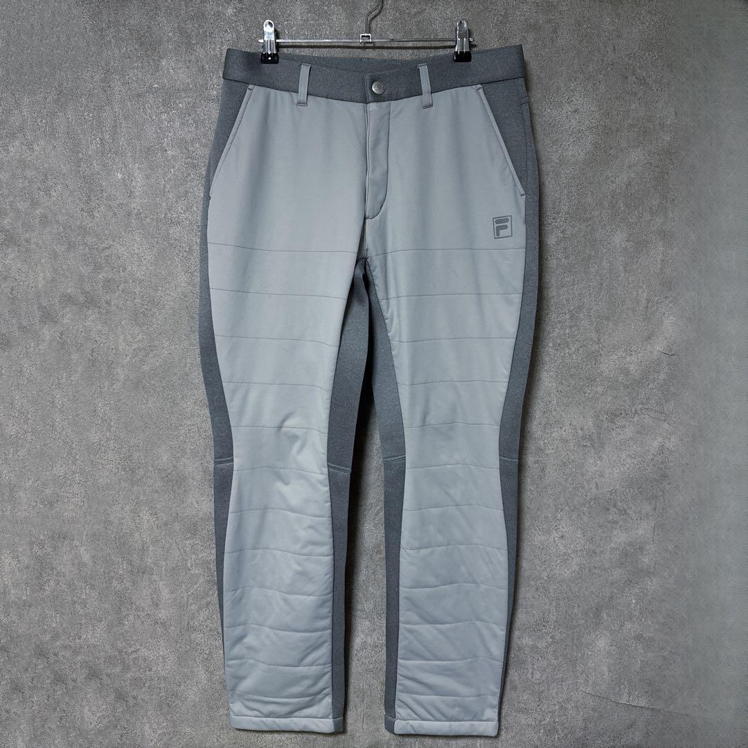 FILA GOLF フィラゴルフ 中綿 切り替え パンツ ズボン グレー 82