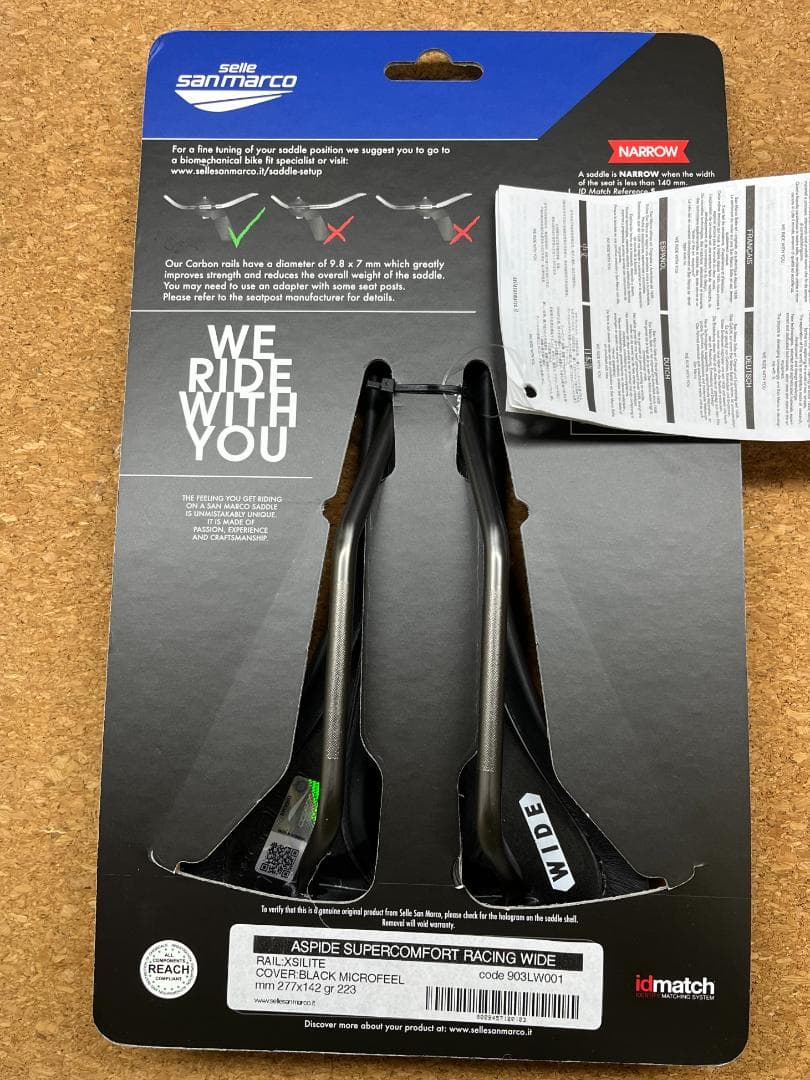 セラ サンマルコ　アスピデ スーパーコンフォート ワイド　ブラック WIDE