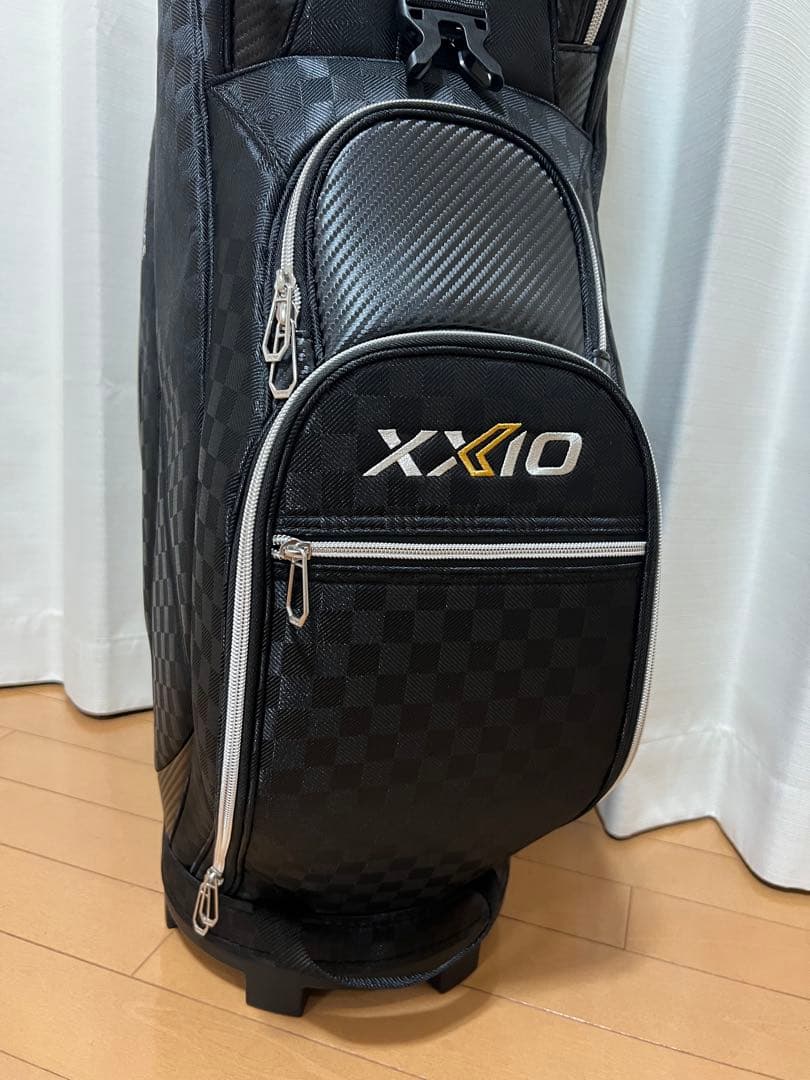 XXIO ゴルフバッグ ブラック チェック柄