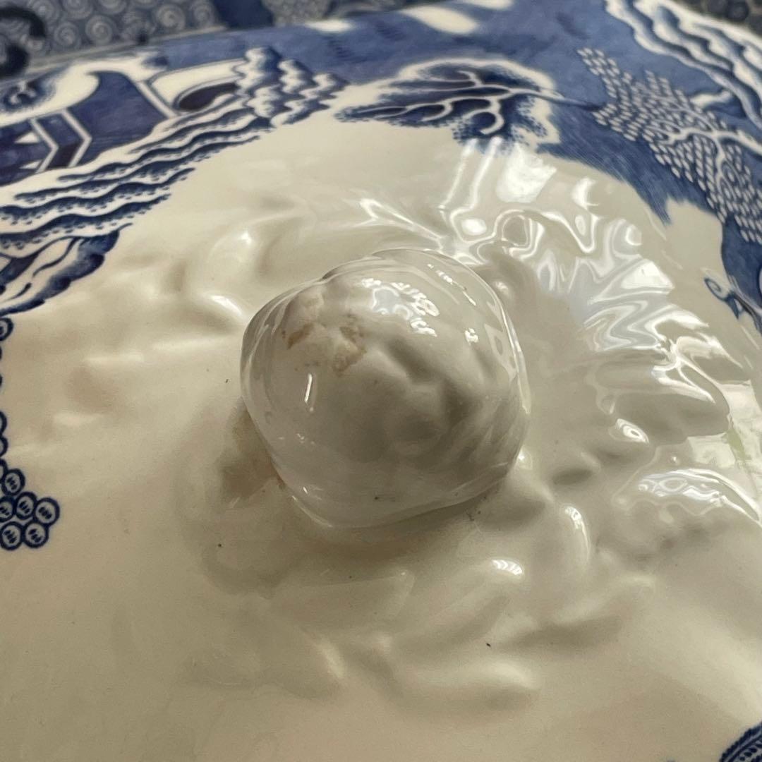 希少！大きめアンティーク MASON'S Willow メイソンズ 蓋付きボウル