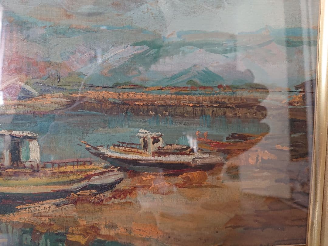 油彩肉筆 大正~昭和レトロ風景画