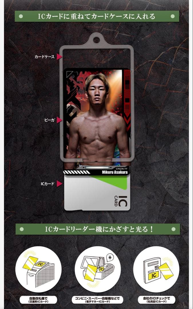RIZIN 朝倉未来　PIICA クリアパスケース