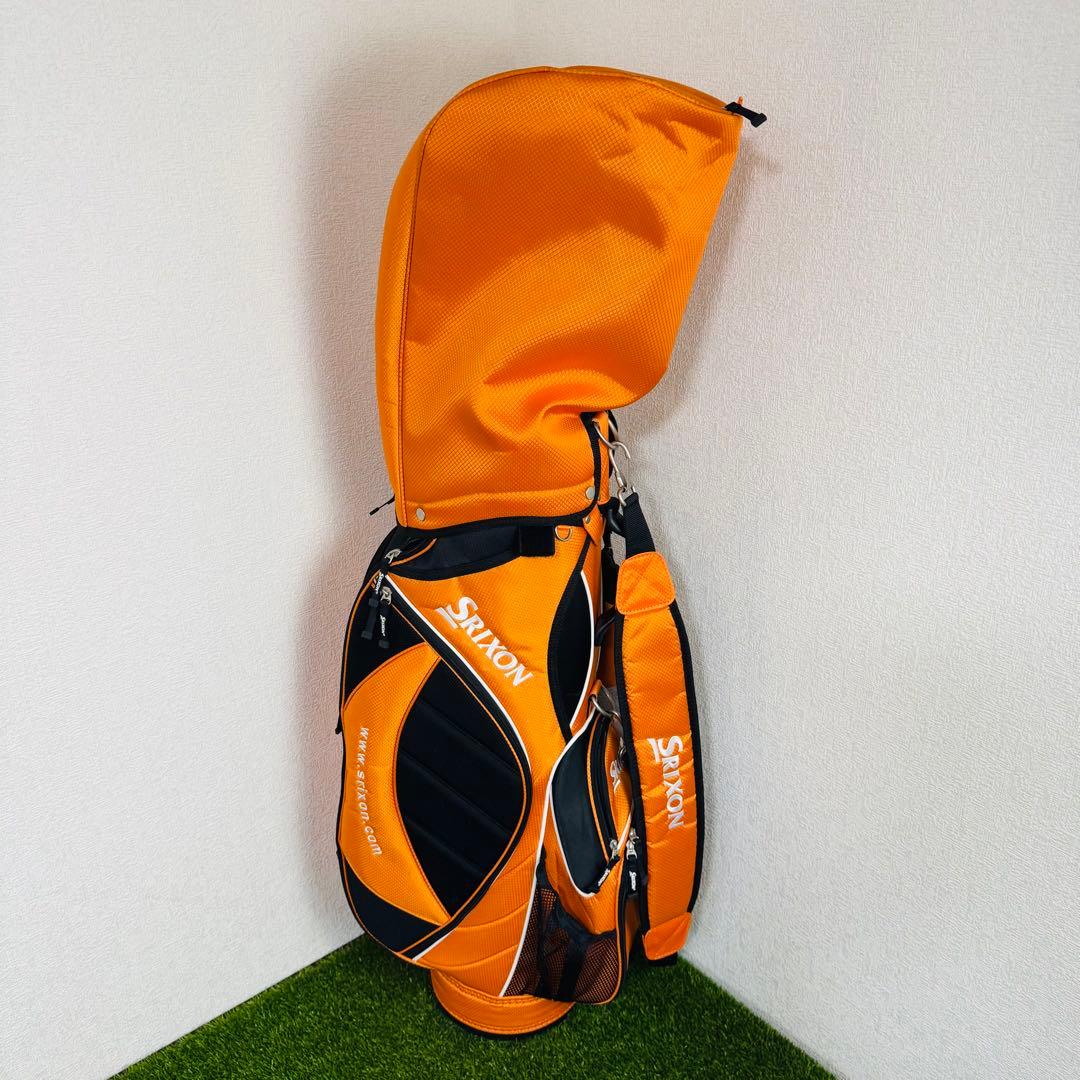 【美品】SRIXON キャディバッグ オレンジ ドリンクホルダー付き
