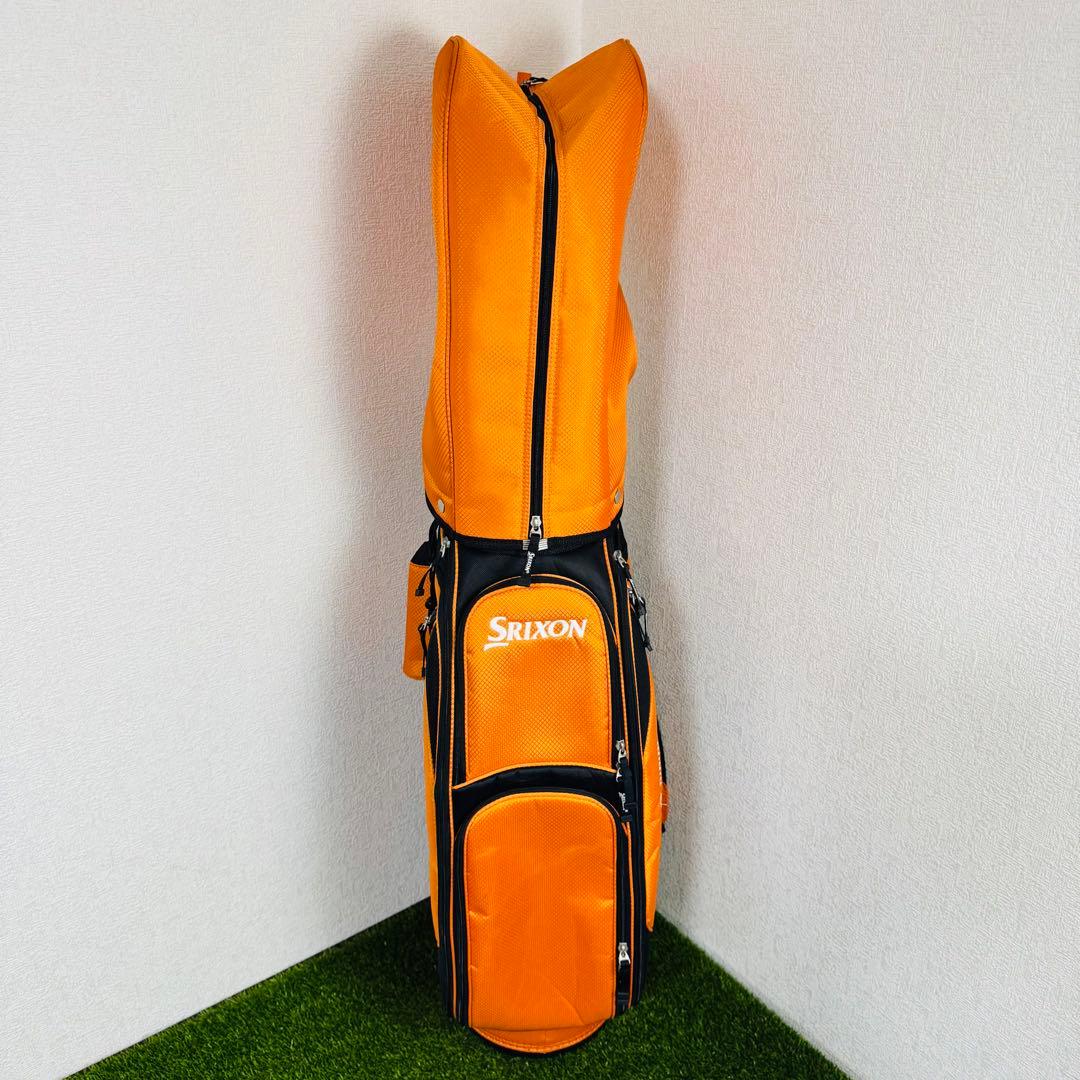 【美品】SRIXON キャディバッグ オレンジ ドリンクホルダー付き