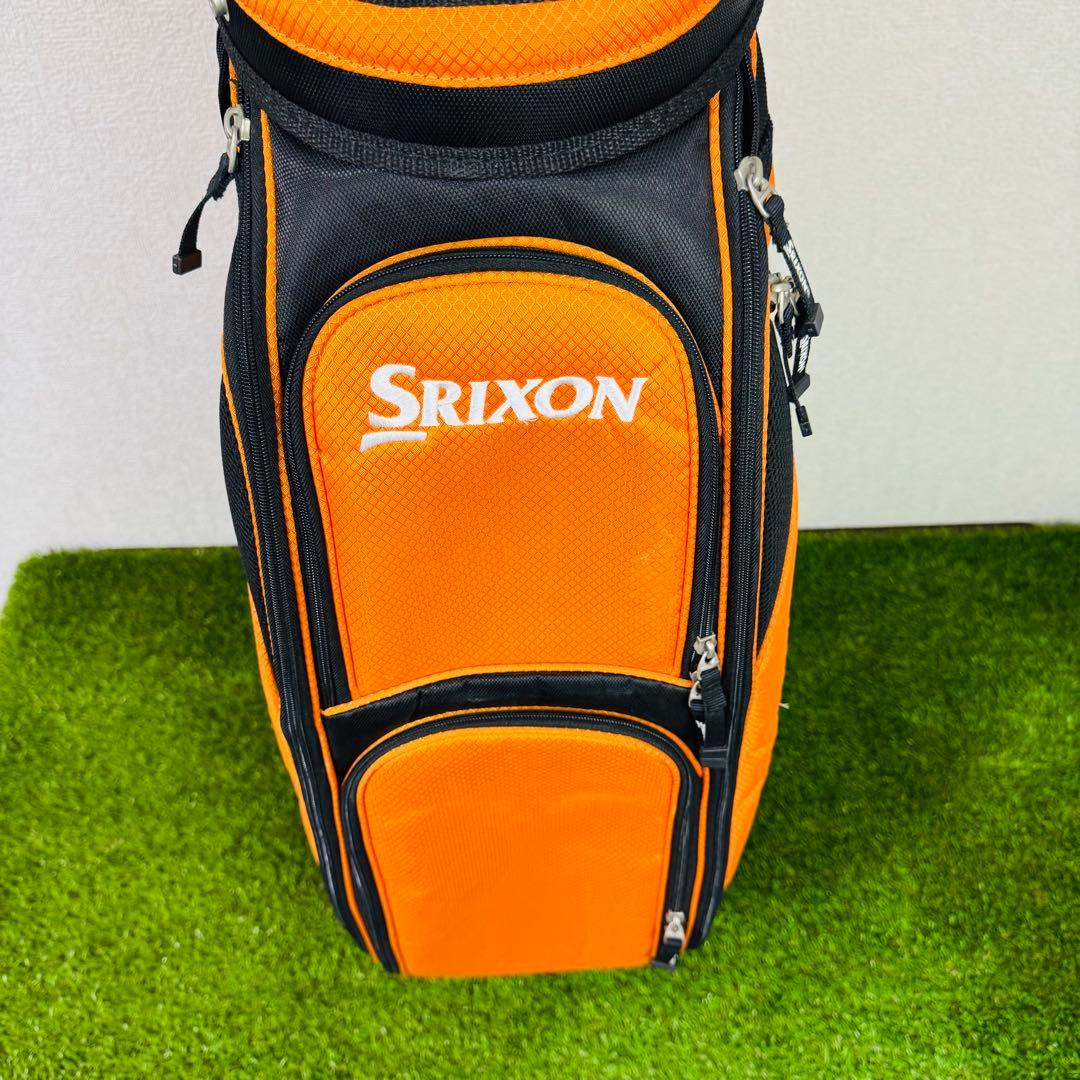 【美品】SRIXON キャディバッグ オレンジ ドリンクホルダー付き