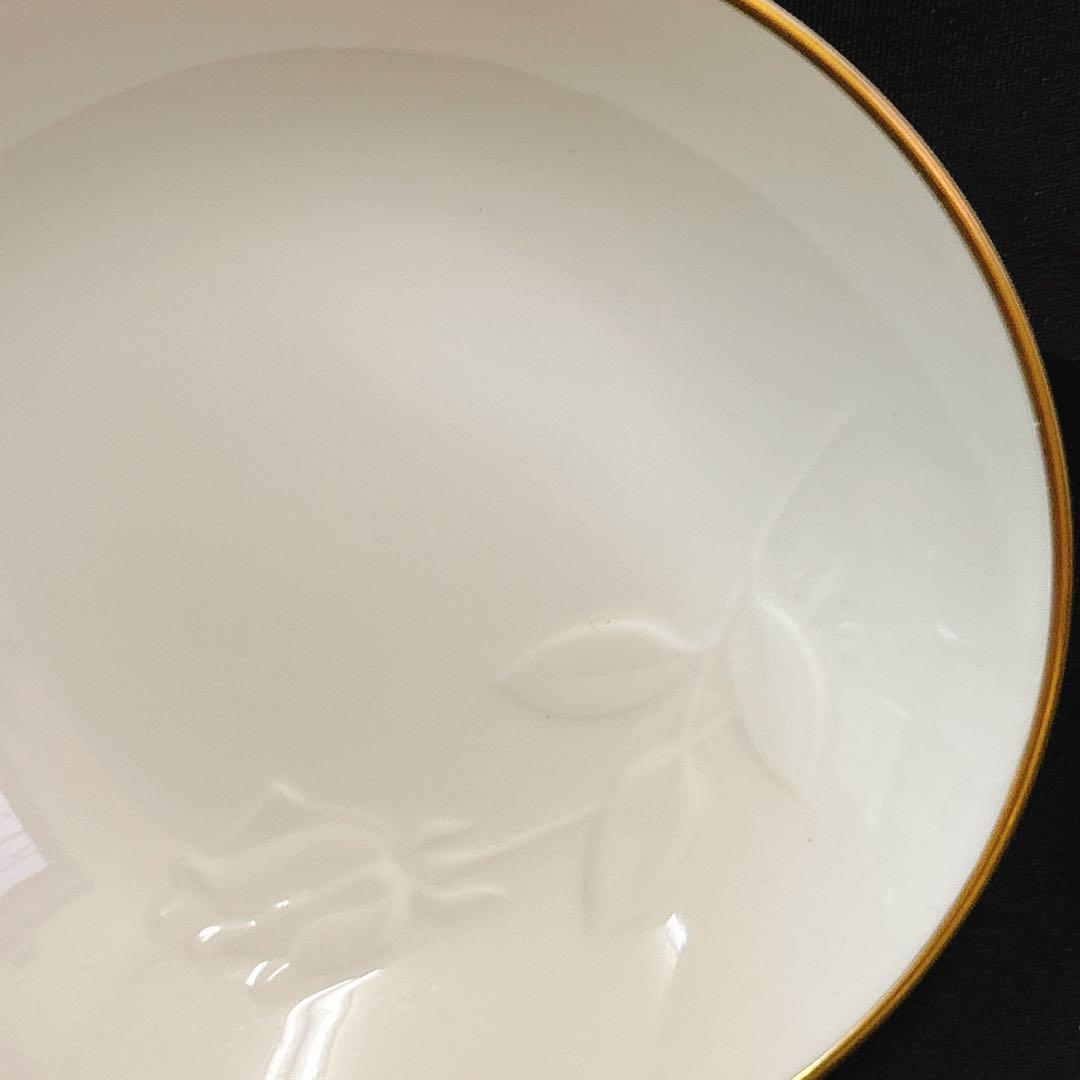 【美品】未使用品級　ノリタケ　ゴールデンローズ　ボウル　4枚　浮彫り　薔薇　金彩