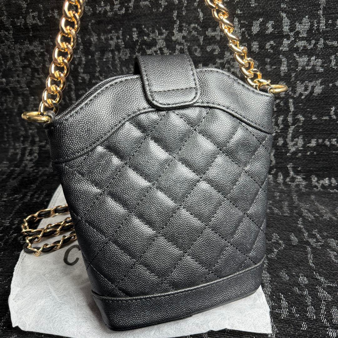CHANEL ノベルティ キルティング 2way ショルダーバッグ ブラック