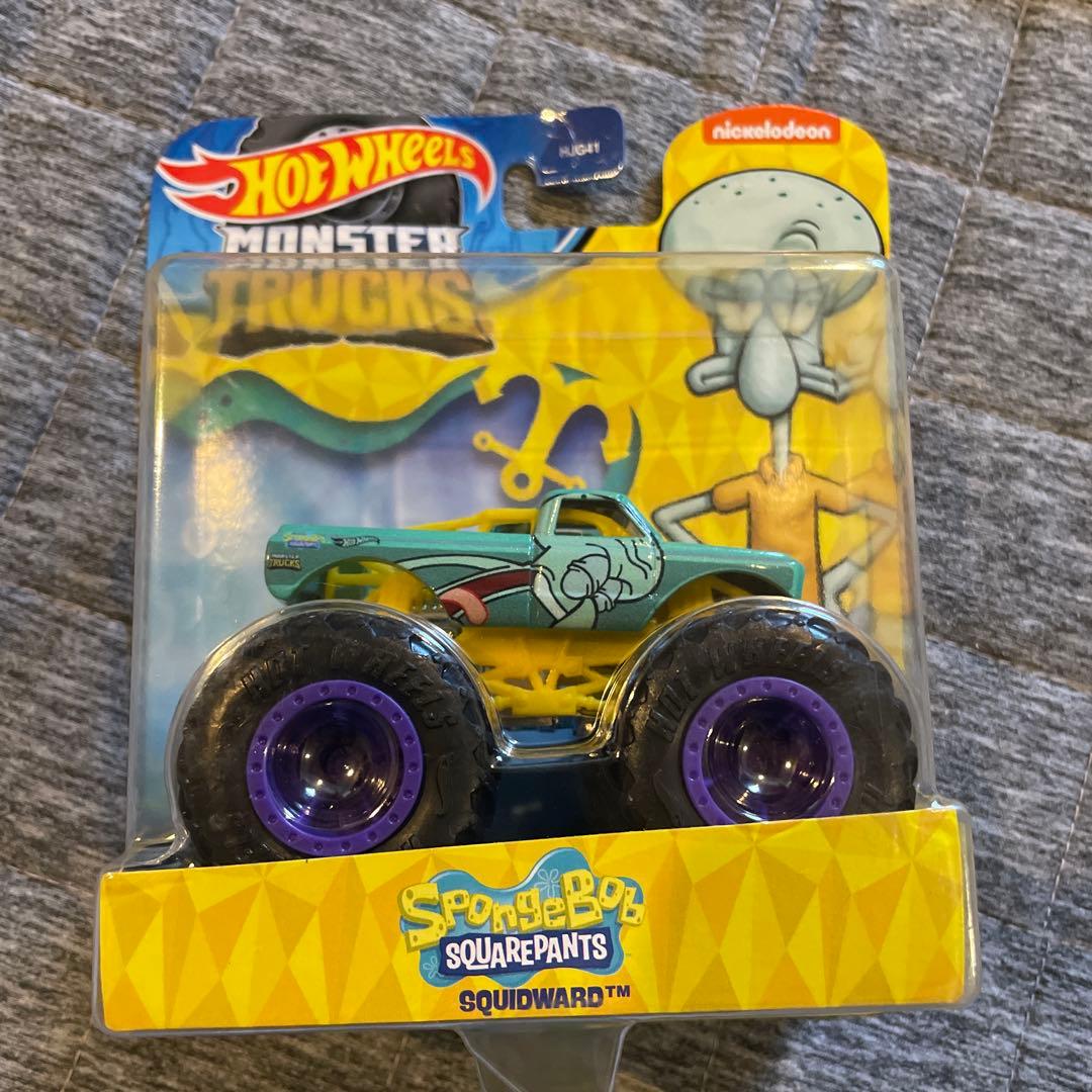 新品未開封　Hot Wheels モンスタートラック スポンジボブ　4点セット