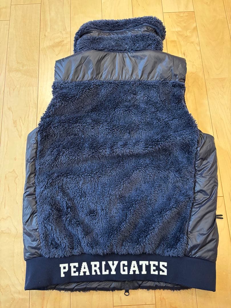 美品 PEARLY GATES フリース ボア ベスト パーリーゲイツ