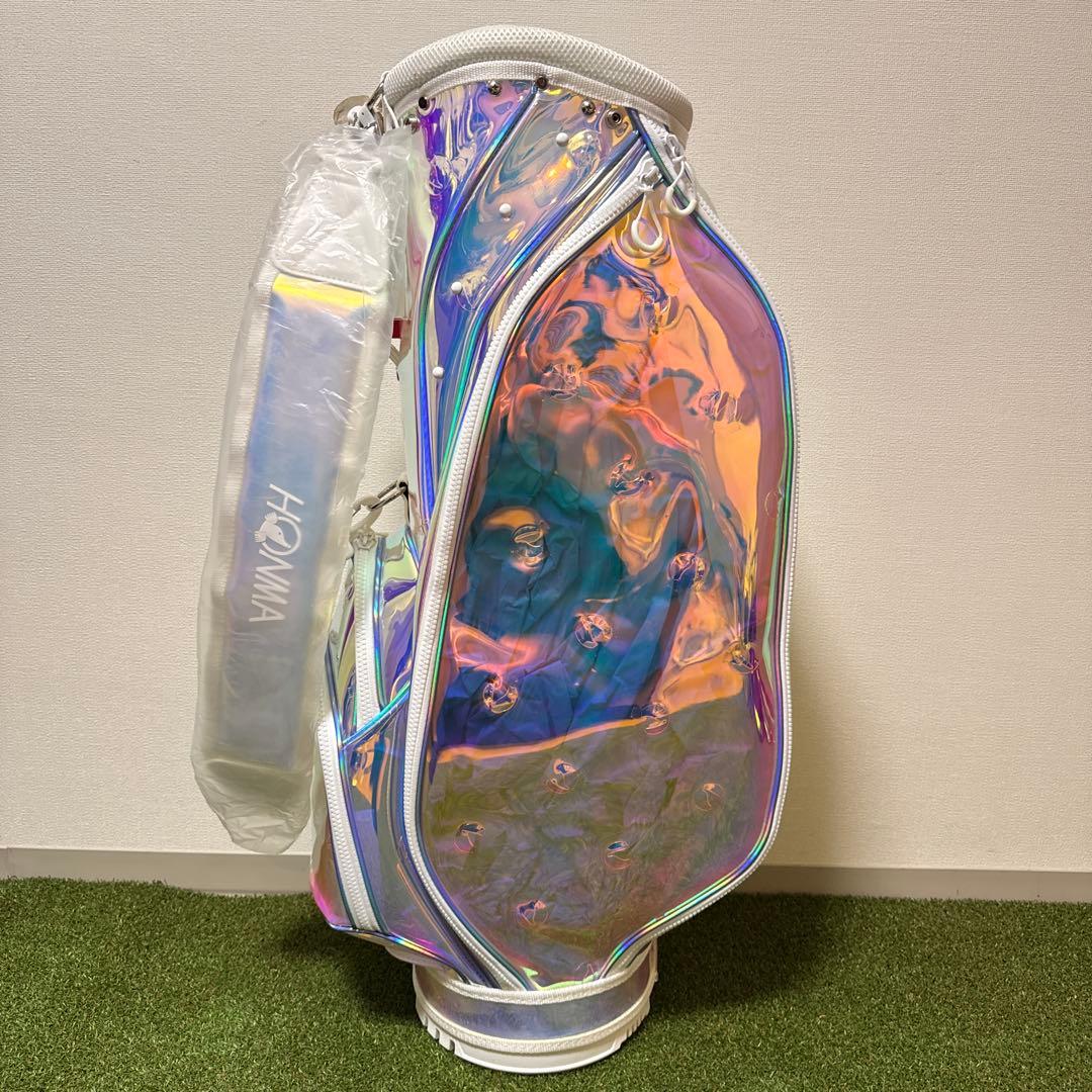 非売品 新品 HONMA ホンマ キャディバッグ オーロラ ホログラム クリアー