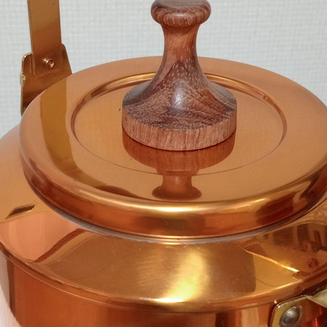 morico カナディアン ケトル 日本製 銅製やかん 木製ハンドル付き