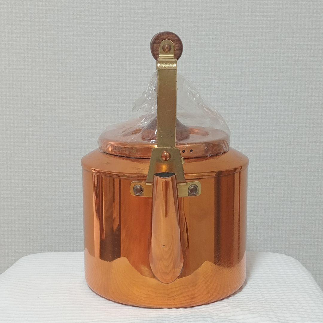 morico カナディアン ケトル 日本製 銅製やかん 木製ハンドル付き